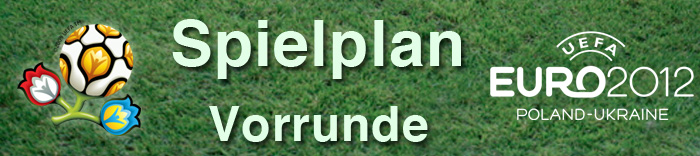 EURO 2012 - Spielplan Vorrunde