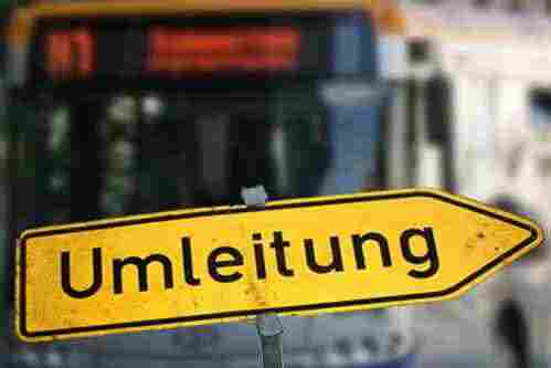 Sperrung der Theklaer Straße in Leipzig Thekla