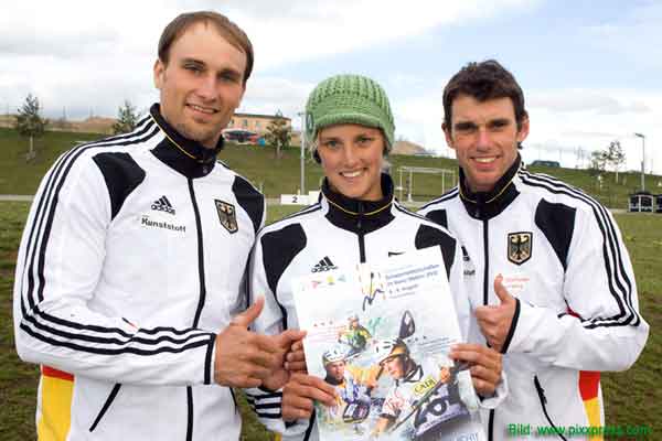 Sportliche Paten: Alexander Grimm, Jasmin Schornberg und Jan Benzien 