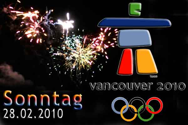 XXI. Olympische Winterspiele in Vancouver – Zwei Entscheidungen und Abschlussfeier am Sonntag
